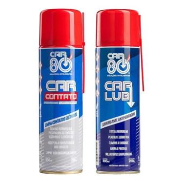 Imagem de Kit Spray Car80 Limpa Contato E Desengripante
