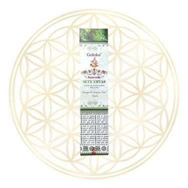 Imagem de Incenso Goloka Indiano Vareta Linha Ayurvedic - AROMAS, Sete Ervas