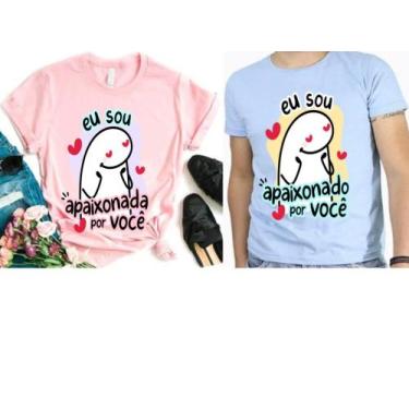 Imagem de Camiseta Kit Dia Dos Namorados Flork Divertidas e Animadas - Bella Gis