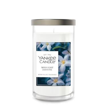 Imagem de Yankee Candle Vela perfumada de pilar médio com tempo de queima de até 115 horas, mistura de cera de planta premium para queima consistente, vela pilar de 404 g com fragrância de enchimento de