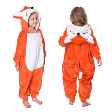 Imagem de TONWHAR Pijama infantil de desenho animado, cosplay, fantasia de Halloween, roupa de festa para meninos e meninas (7-8 anos)