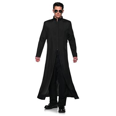 Imagem de UNDERWRAPS Black Vinyl Coat- Spy Secret Agent Halloween Costume for Men, Gothic Cosplay Trench Coat Halloween Costume for Men, XX-Large