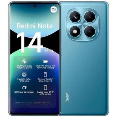 Imagem de Celular Xiaomi Note 14 Pro 256GB + 8GB ram Azul 4G, Desempenho Octa-Co