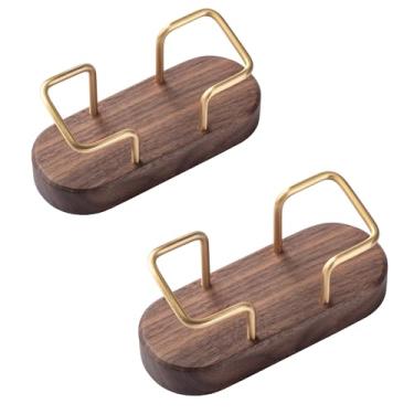 Imagem de muso wood Business Card Holder for Desk, Wooden Creative Business Card Display for Desk, Wood Business Card Stand for Office, Tabletop (Walnut 2pack)