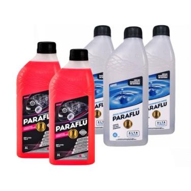 Imagem de Kit 2 Aditivo Paraflu Concentrado Orgânico + 3 Água Desmineralizada Pa