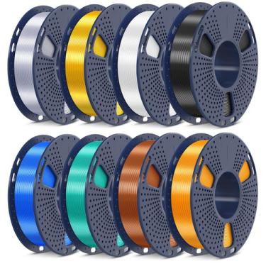 Imagem de Filamento de impressora 3D SUNLU PLA Silk 1,75 mm 250g 8 rolos