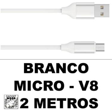 Imagem de Cabo 2 Metros Carregador Silicone 1 e 2 Metros Colorido Iphone V8 e Ty
