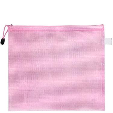 Imagem de Unifizz A4 Pastas de carteira com zíper de plástico, bolsa de malha com zíper, bolsa de documentos, sacos ziplock, bolsas de armazenamento escolar para organização de recibos de documentos comerciais