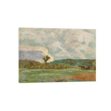 Imagem de Pintura Pieerre Bonanrd com moldura de madeira - Impressões em tela famosas - Imagem de arte de parede em tela para decoração de escritório doméstico - Impressão de reprodução em tela - arado 80 x 110