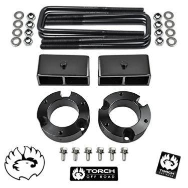 Imagem de Kit de elevação de nivelamento traseiro TORCH de 7,6 cm dianteira, 5 cm para Toyota Tacoma 2WD 4WD TRD SR5 2005-2021 - modelos com padrão de parafuso de roda de 6 porcas apenas
