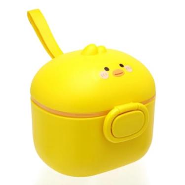 Imagem de Porta Leite em Pó para bebe Infantil Com Dosador e Nivelador capacidade para 400ml PATINHO