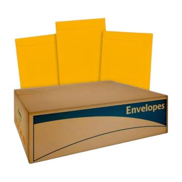 Imagem de Envelopes 229Mm X 324Mm Liso A4 Ofício 50 Unidades Amarelo