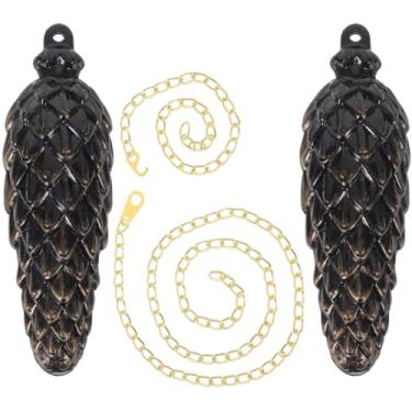 Imagem de SEWOART 2 peças relógio cuco pesos decorativos com corrente estilo vintage antigo acessórios de relógio de parede para relógios de cuco tradicionais com sons de pássaro