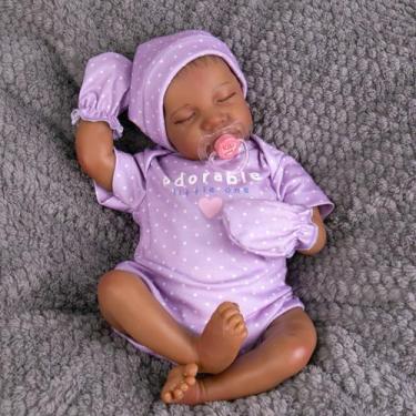 Imagem de Vinil realista de 18 polegadas Reborn Baby Doll Aori Black Girl