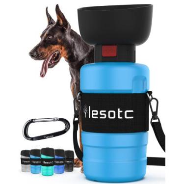 Imagem de Garrafa de água para cães Lesotc Portable Dispenser 800mL para viagens