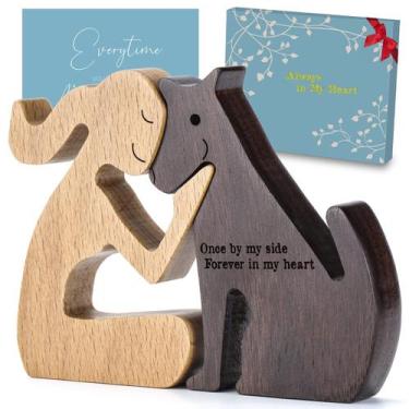 Imagem de Presente comemorativo THYGIFTREE para cães esculpido em madeira para p