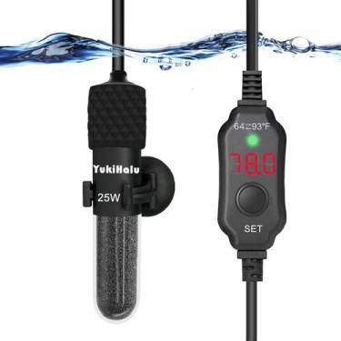 Imagem de Aquecedor de aquário YukiHalu Small Submersível 25W para 5-20 galões