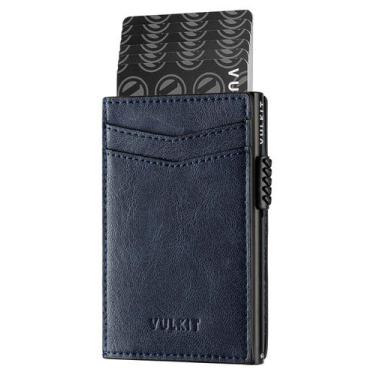 Imagem de Carteira fina VULKIT Pop Up Card, bloqueador de RFID para homens