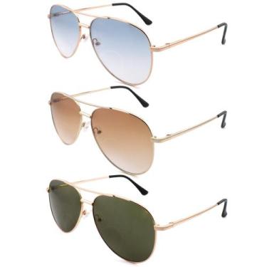Imagem de Óculos de sol de leitura bifocal SOPHILY Aviator Sun UV400 +1,75