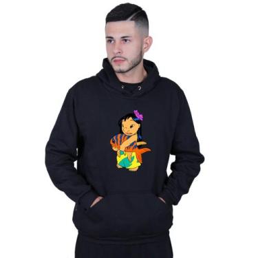 Imagem de Moletom Unissex Canguru Lilo Stitch Girl - Lafre, Preto, P