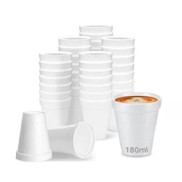 Imagem de Copo térmico de isopor 180ml c/100 descartável café chá cappuccino - U