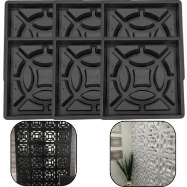 Imagem de 6 Unidades Forma Molde 39x39x7 Elemento Vazado Tijolo Aberto Muxarabi 