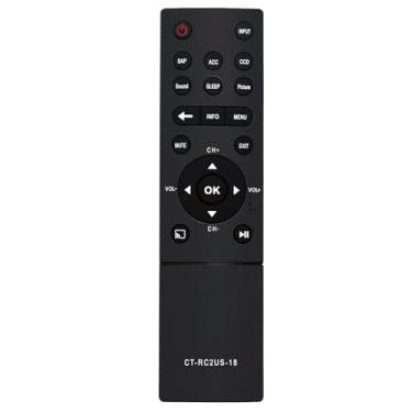 Imagem de CT-RC2US-18 Controle remoto de substituição para Toshiba TV 2160P 4K LED CHROMECAST TV incorporada 43L511U18 50L711U18 55L711U18 50L711M18 55L711M18
