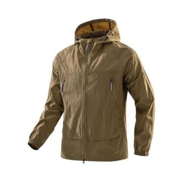 Imagem de Jaqueta Corta-vento Masculina Com Capuz UPF50+, Ultraleve, Com Zíper, 