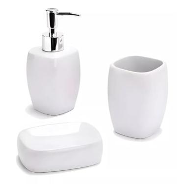 Imagem de Tuut, Linha Utilidades, Jogo com 3 Peças com Dispenser, Porta Sabonete e Copo, Branco