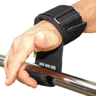 Imagem de 2X Straps Tala Larga Emborrachada Acol Musculação Academia P