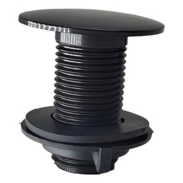 Imagem de 2X Plug Tapa Furo Pia Lavatório Bidê Preto Abs 1/2 Tampão