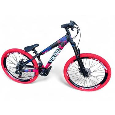 Imagem de Bicicleta Aro 26 Vikingx Tuff Freeride Câmbios Shimano 21v Freio Hidrá