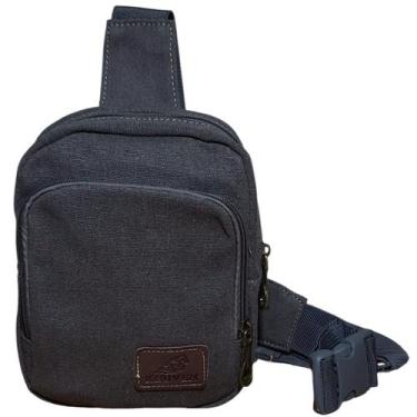Imagem de Bolsa Transversal Shoulder Bag Unissex de Lona KV2497 - KVN, Cinza