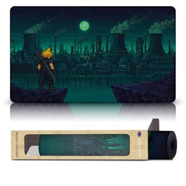 Imagem de Pixel Art Cloud (Stitched) - MTG Playmat - Compatible with Magic The Gathering Playmat - Play MTG, YuGiOh, TCG - Original Play Mat Art Designs & Accessories