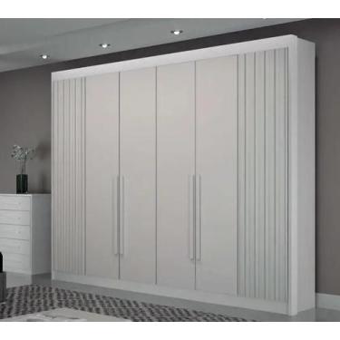 Imagem de Guarda Roupa São Carlos 6 Pts Ripado Branco - Leifer - Leifer Móveis L