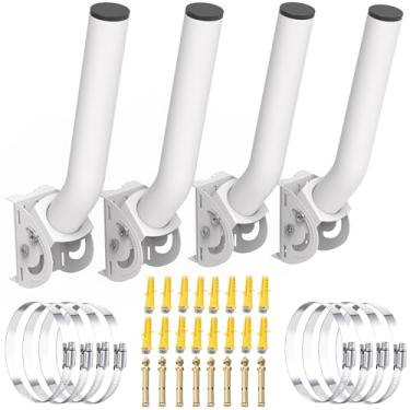 Imagem de Suporte de antena universal, poste J de 28 cm e suporte de montagem na parede para ponto de acesso externo CPE, antena de TV, ponte sem fio, estação meteorológica, sinal Starlink/extensor WiFi (4)