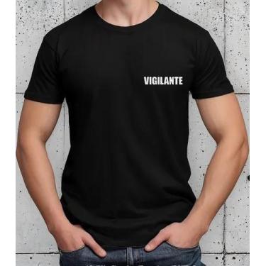 Imagem de Camiseta Camisa Adulto Feminina Masculina Algodão Uniforme Vigilante V
