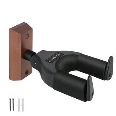 Imagem de Suporte de parede para guitarra EASTROCK Locking Hardwood Hanger preto