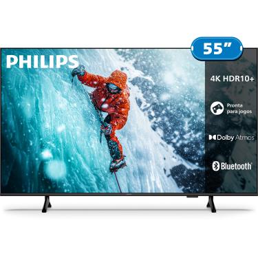 Imagem de Smart TV 55" 4K Philips 55PUG7300/78 Titan OS Pixel Precise UHD Comando de Voz Preta