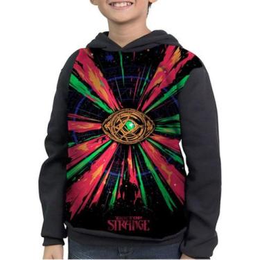 Imagem de Moletom Infantil Doutor Estranho Olho De Agamotto - smoke, Preto, 1
