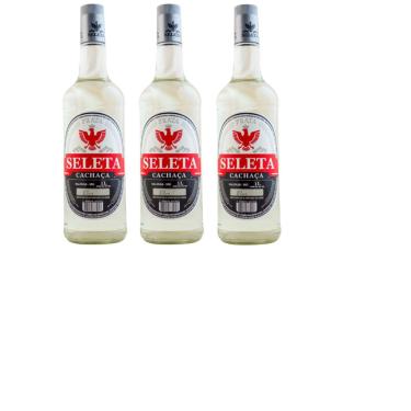 Imagem de Kit Cachaça Seleta Prata 1000ml 3 unidades