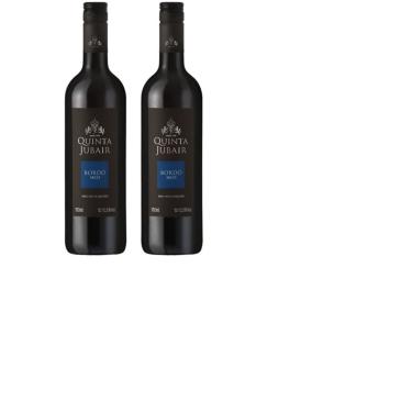 Imagem de Kit Vinho Tinto Quinta Jubair Bordô Seco 750ml 2 unidades