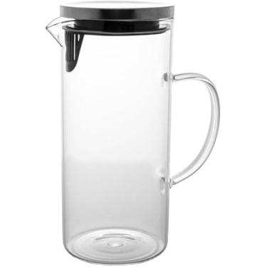 Imagem de Jarra de Vidro Borossilicato com Tampa 1,1L – Resistente a Calor e Frio, Design Elegante, Ideal para Água, Suco e Chá