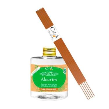 Imagem de Difusor Aromas Alecrim com Florais de Bach 350ml c/ 3 Varetas Fibras de Algodão