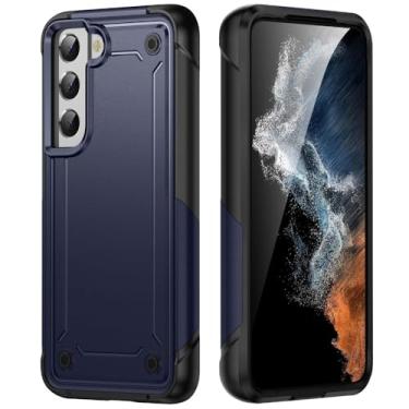 Imagem de Capa lisa de proteção rígida para Samsung Galaxy S23 Ultra S22 Plus S21 FE S 23 22 21 Capas de bolsa de telefone, azul marinho, para Galaxy S22 Plus