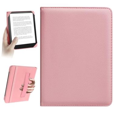 Imagem de HoYiXi Capa universal para 6" Pocketbook/Tolino/Sony E-book Reader compatível com Kindle Paperwhite de 6 polegadas / Kobo Clara HD 6", capa protetora elástica, rosa