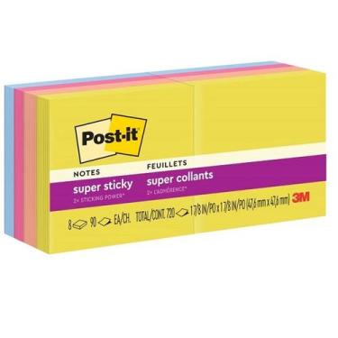 Imagem de POST-IT Notas Super Adesiva 47X47 8 Blocos 3M