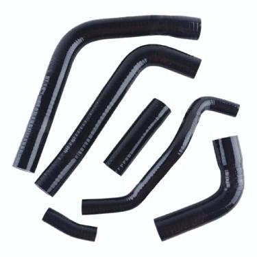 Imagem de XAJINGSU Kit de mangueiras de radiador de refrigeração de silicone 6 peças para Yamaha YZFR6 YZFR6 R6 R6N 1999-2002, 3 camadas (4,5 mm), design reforçado à prova de vazamento, resfriamento aprimorado