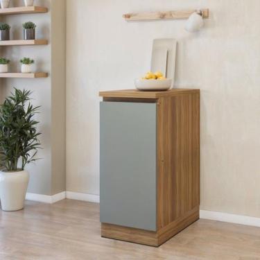 Imagem de Balcão 1 Porta com Rodapé 40cm 100% Mdf Rainha - Nesher Móveis