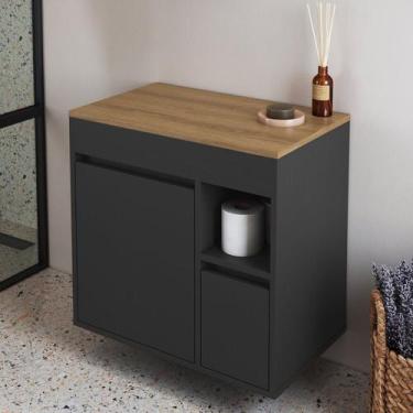 Imagem de Balcão Gabinete de Banheiro Suspenso 60 Bangladesh com 1 Porta e 1 Gav